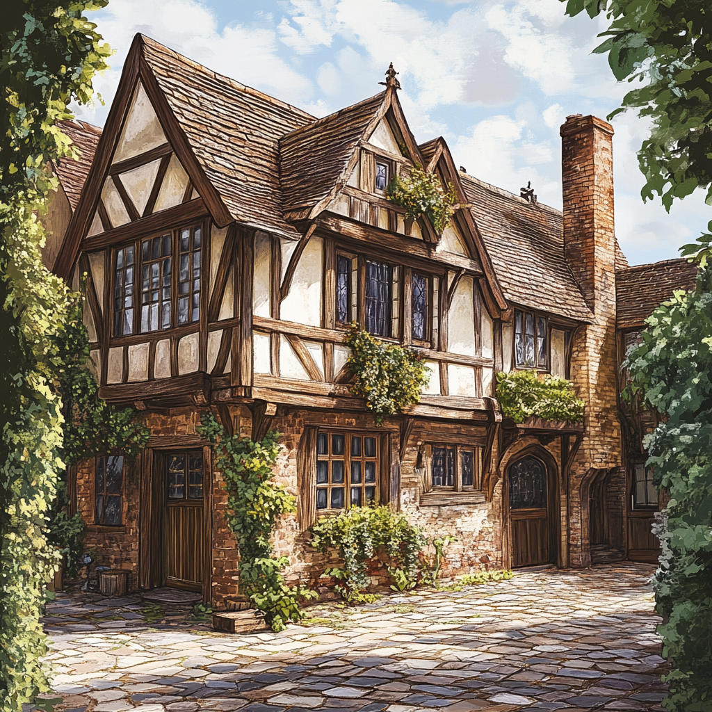 "Charming Tudor-style house"