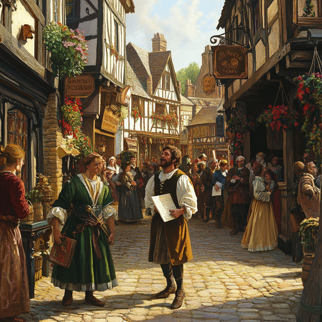 "Shakespeare in lively marketplace"