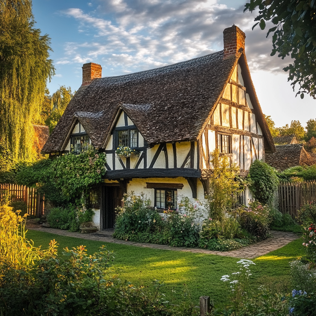 "Charming rustic cottage garden"