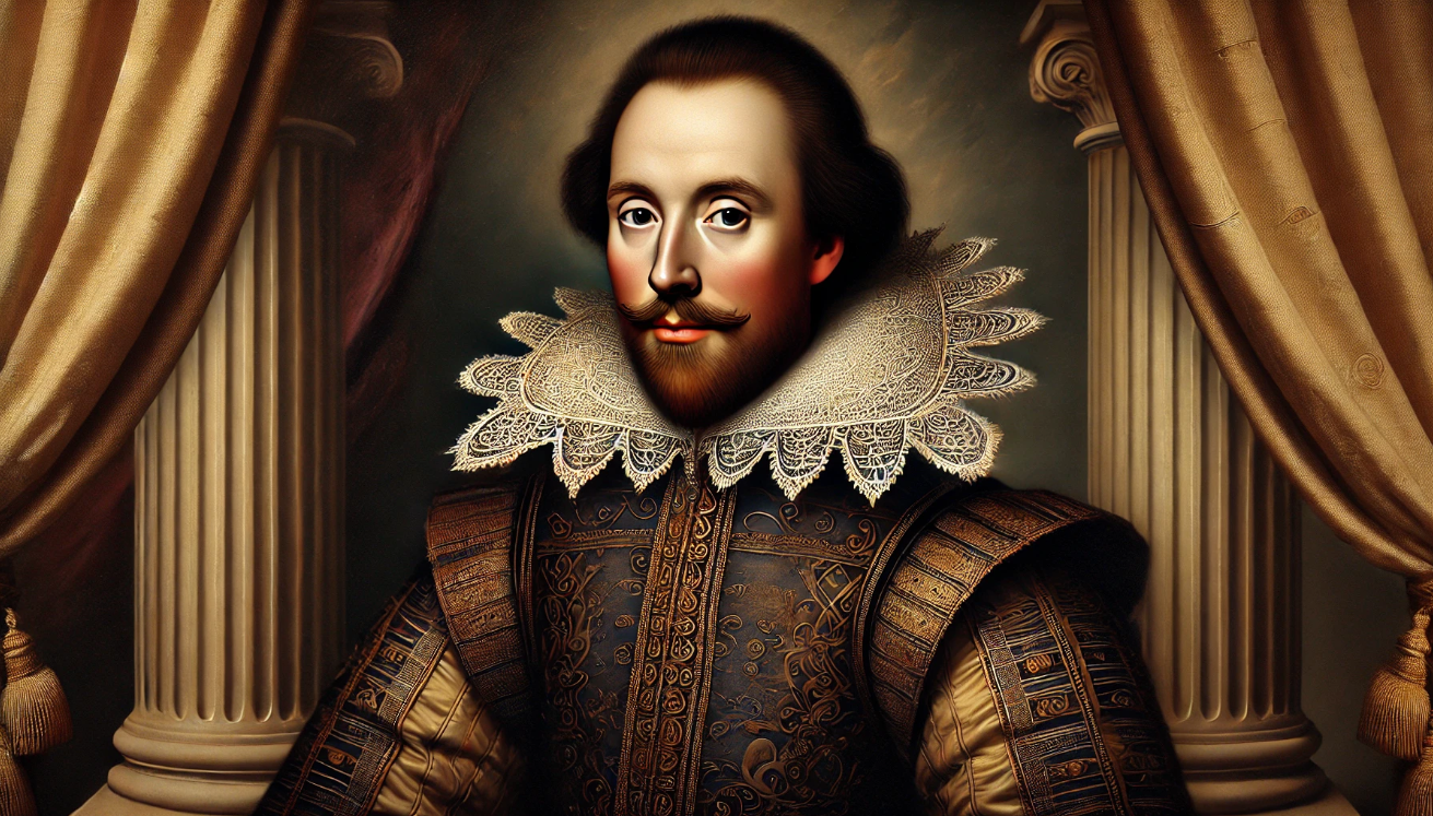 Regal Shakespearean portrait painting
