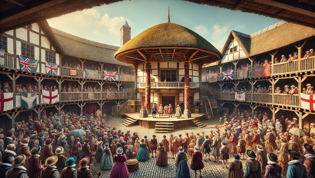 Lively Elizabethan theatre performance