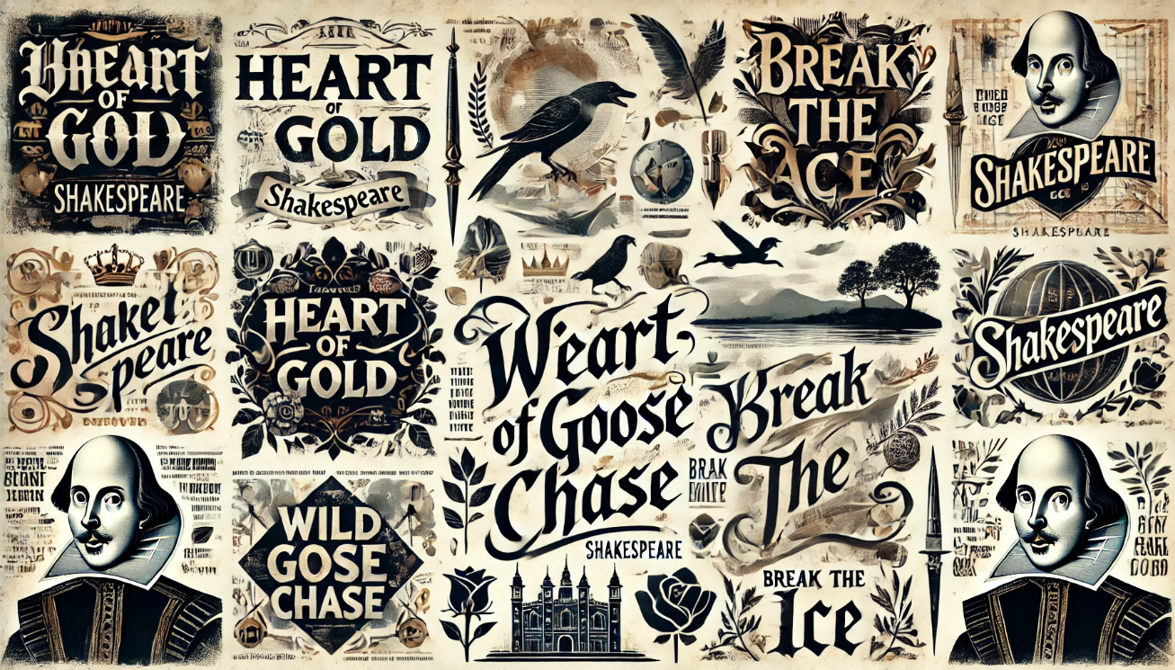 "Shakespeare quotes and illustrations." 