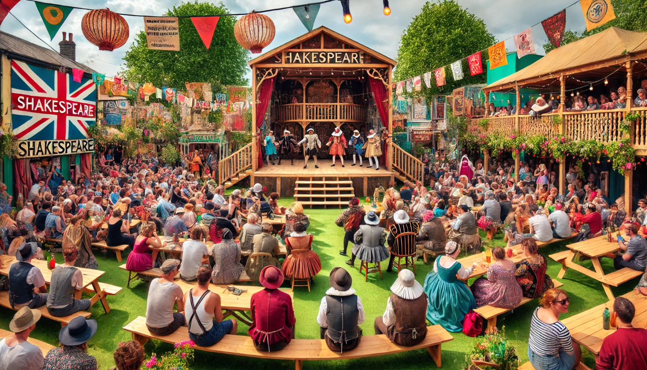Shakespeare festival outdoor performance.

