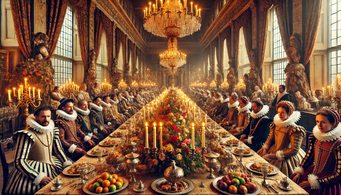 Lavish Renaissance banquet hall
