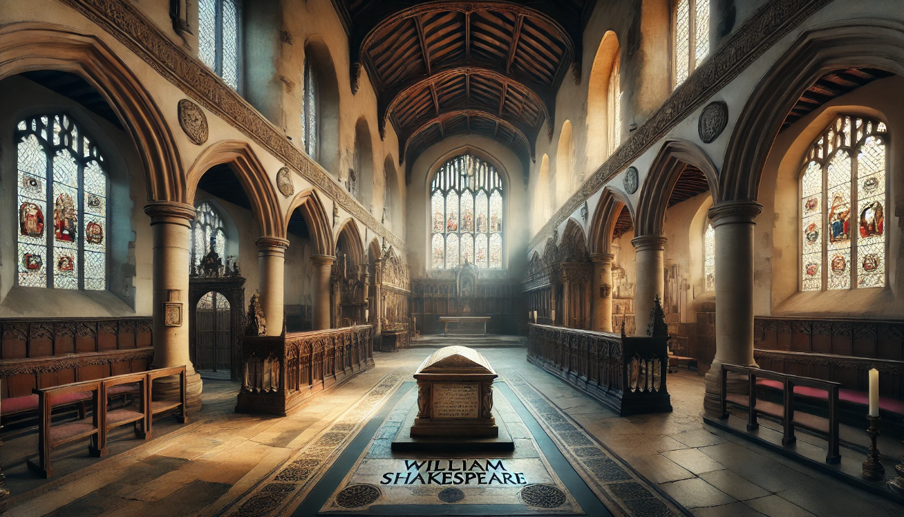 "Shakespeare tomb historic church"

