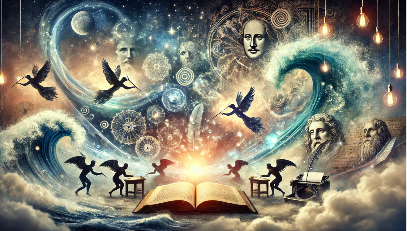 "Fantasy literature cosmic scene"

