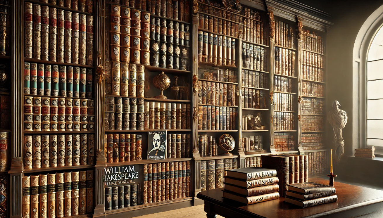 "Vintage library with books"