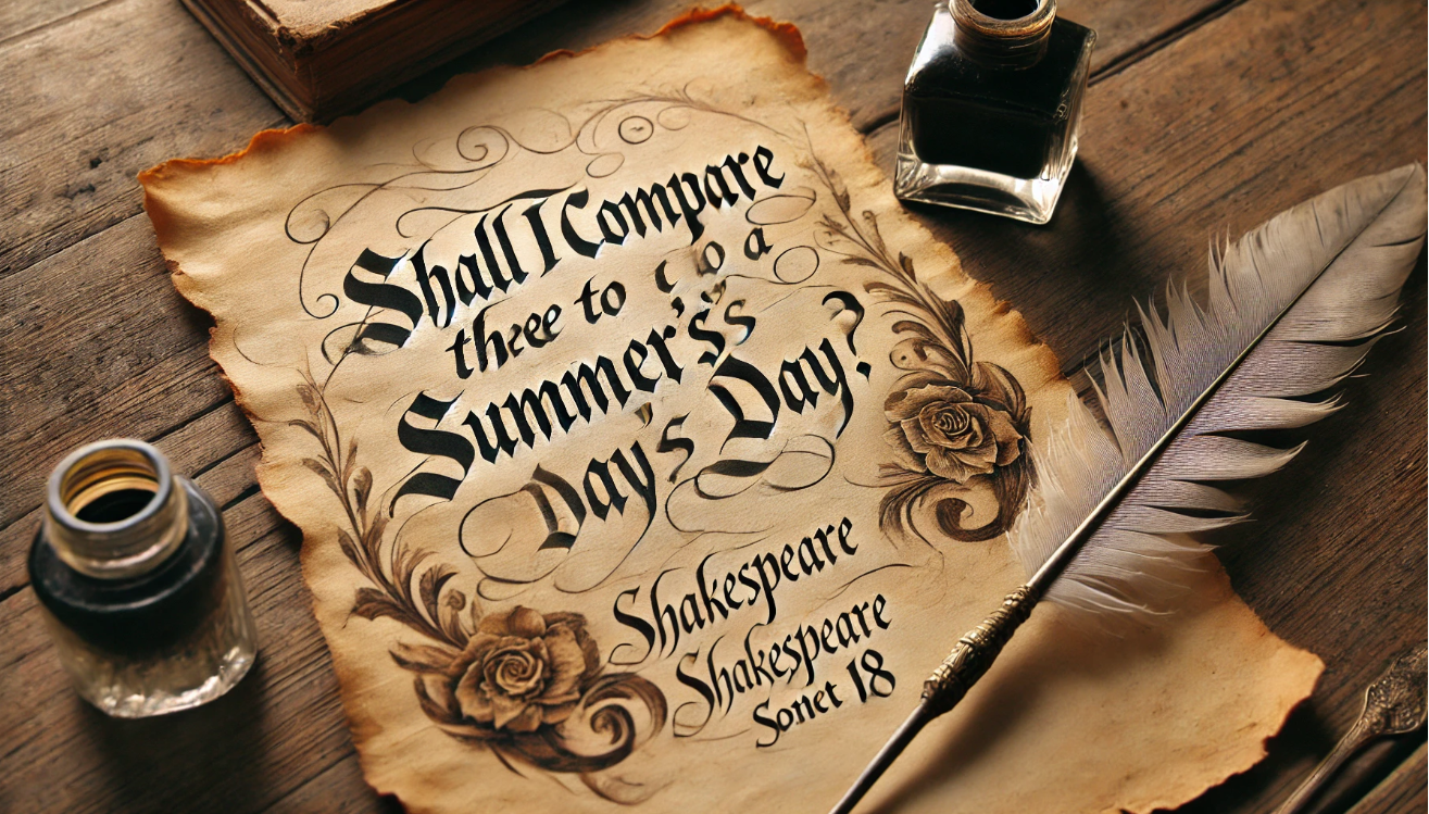 Shakespeare Sonnet 18 parchment