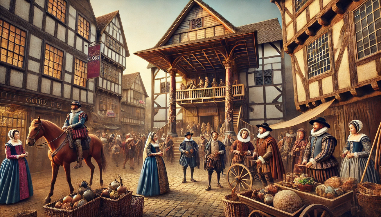 "Renaissance street with theater"