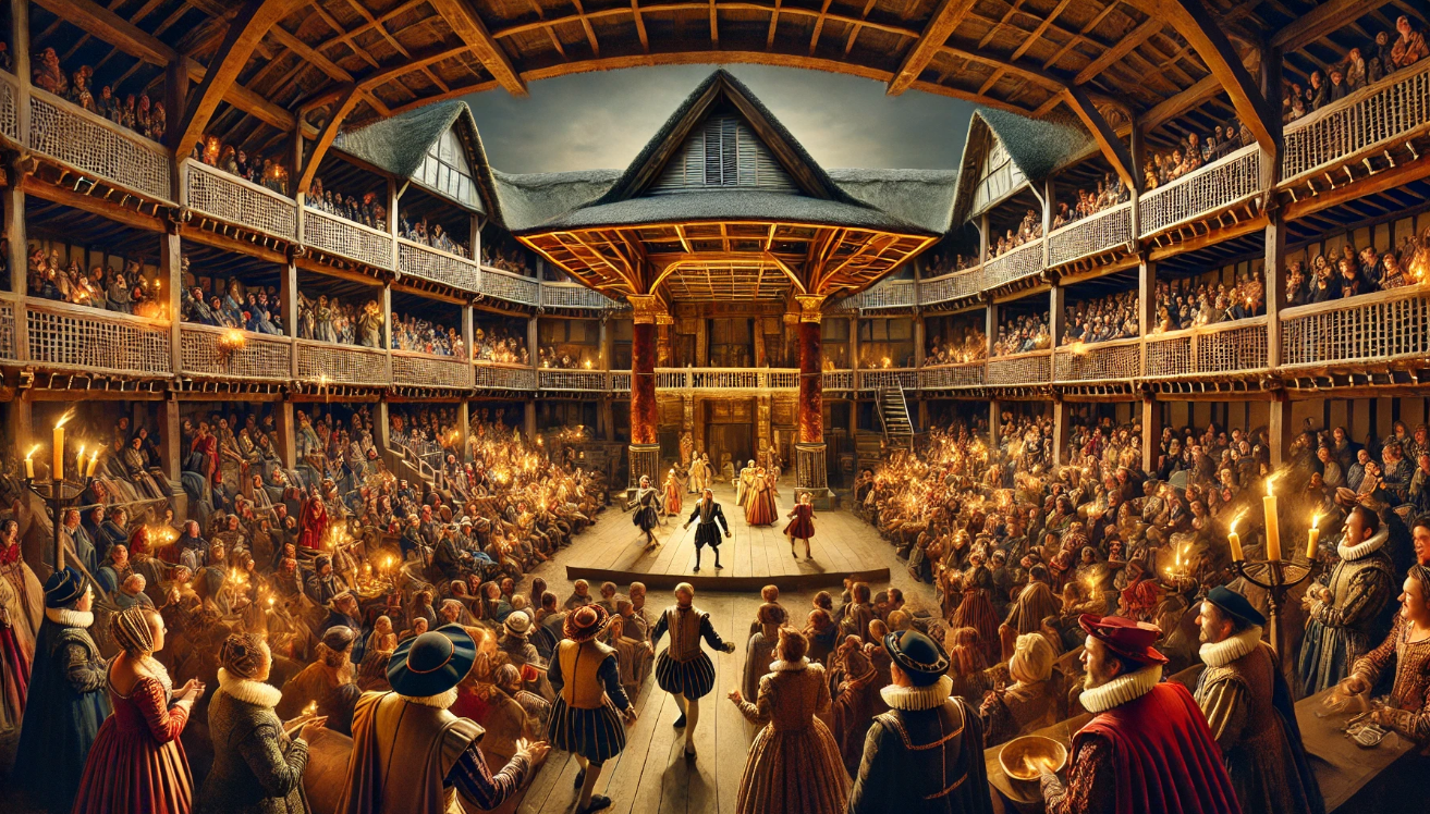 "Elizabethan theater performance"