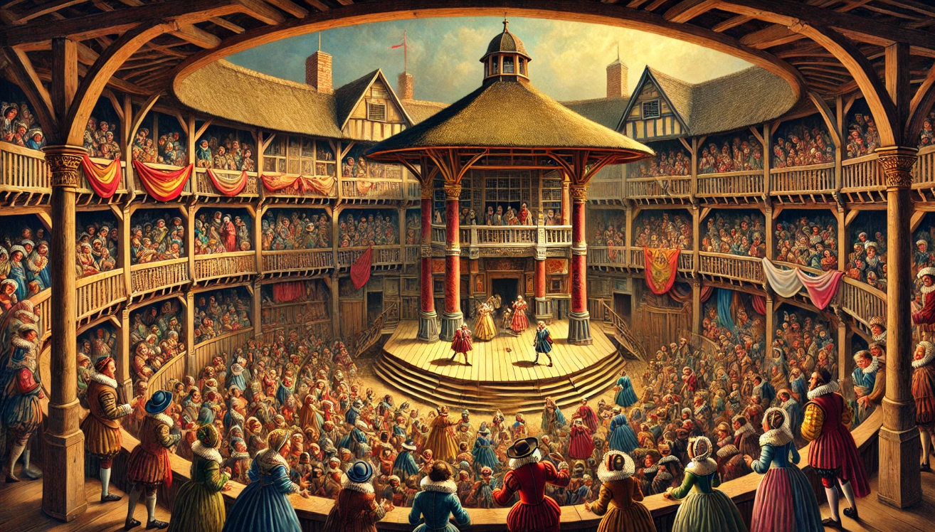"Elizabethan Globe Theatre performance"