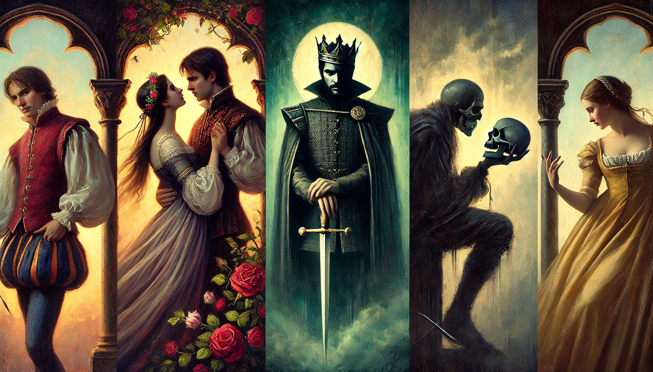 Shakespearean characters in scenes