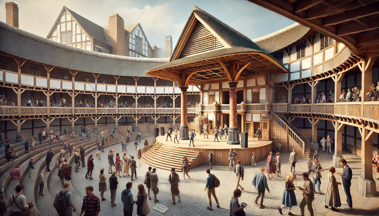 Modern Globe Theatre visitors


