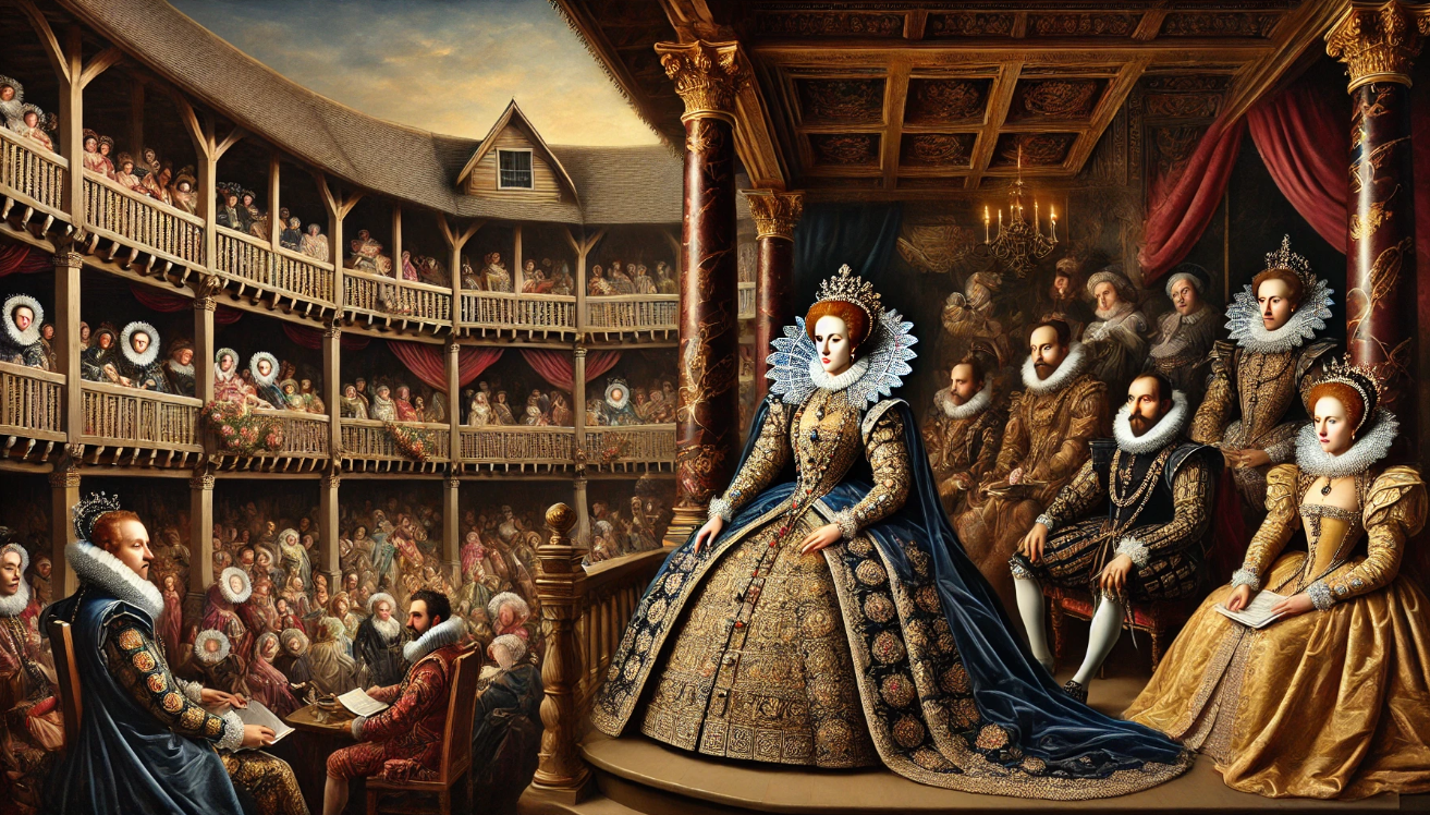 Elizabethan royal theatre audience

