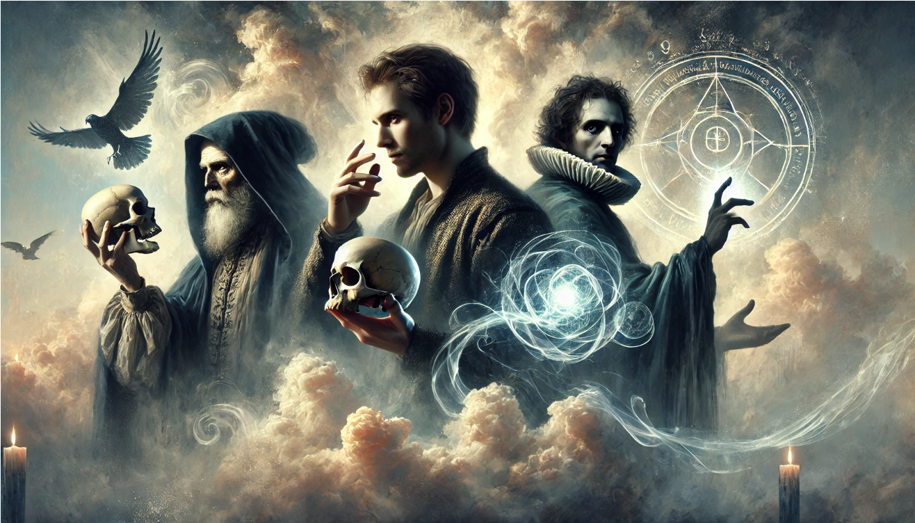 Mystical figures with magic