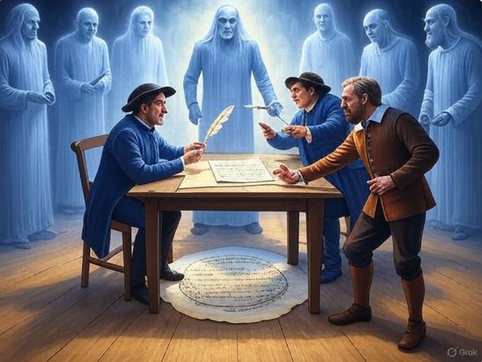 "Ghostly figures inspire writers"