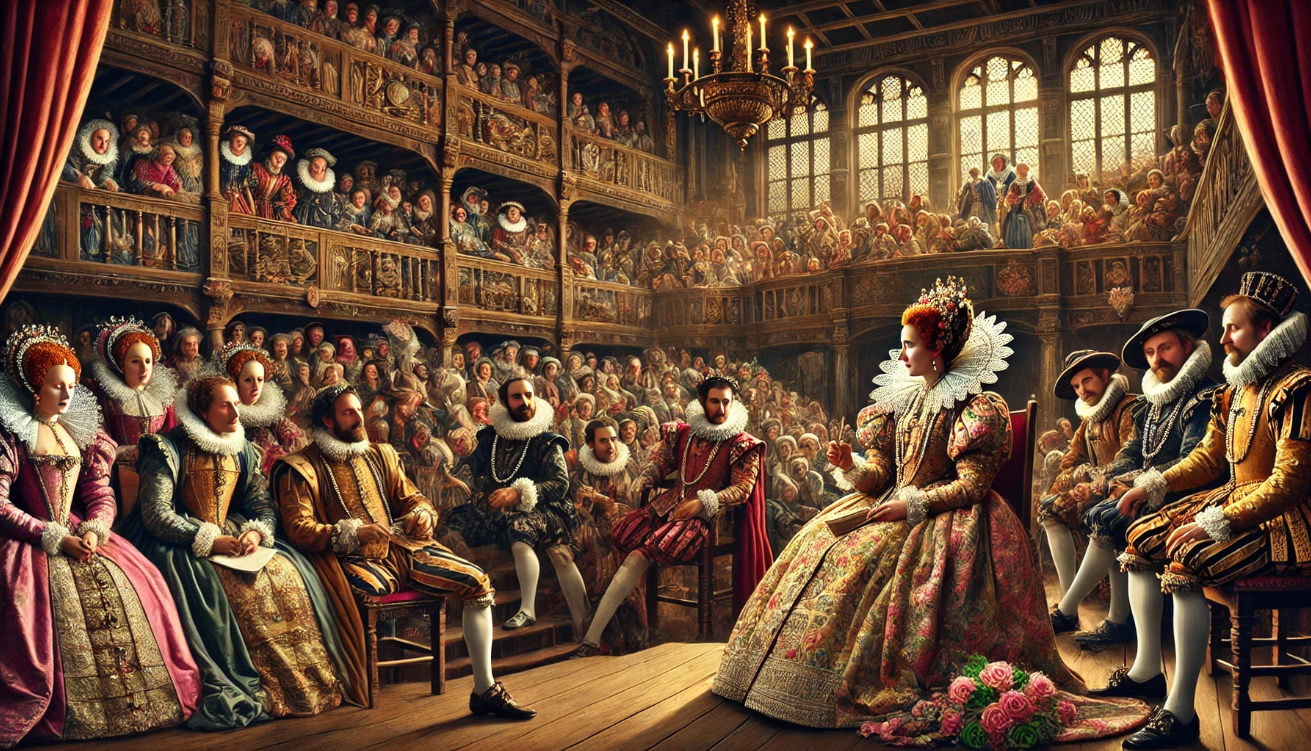 Elizabethan court with audience