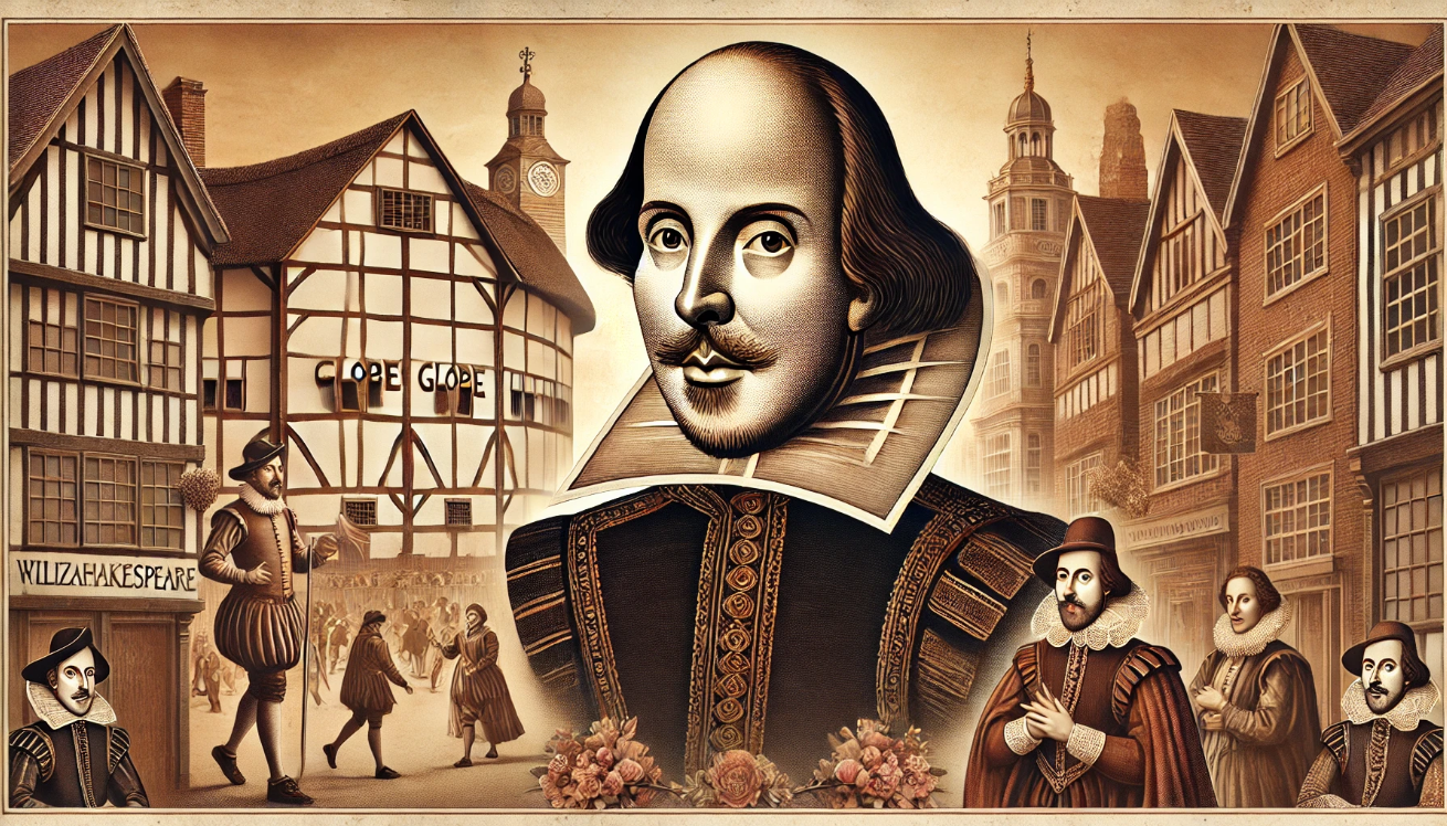 Shakespearean street with Globe