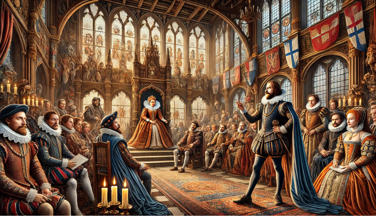 "Royal court with audience"