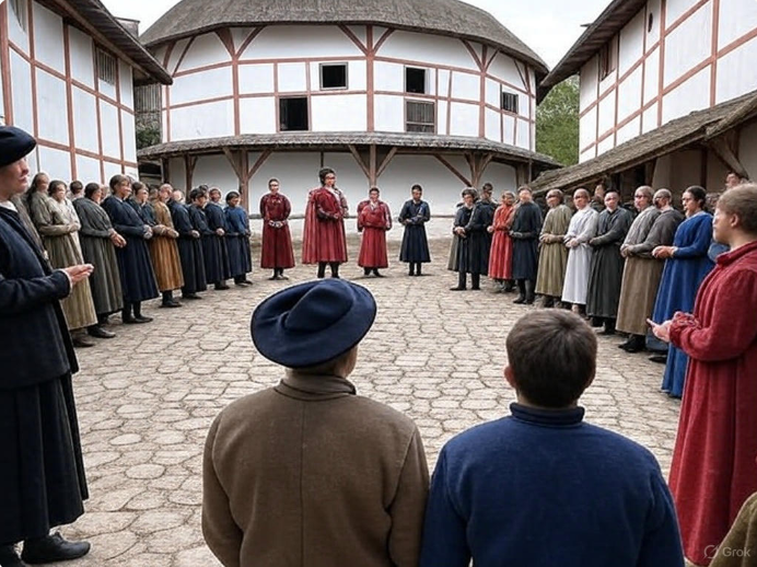 "Open-air medieval performance"