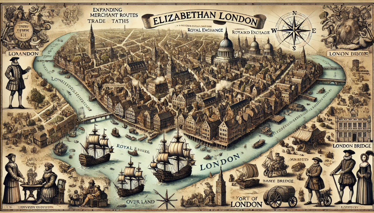 "Historic Elizabethan London map"