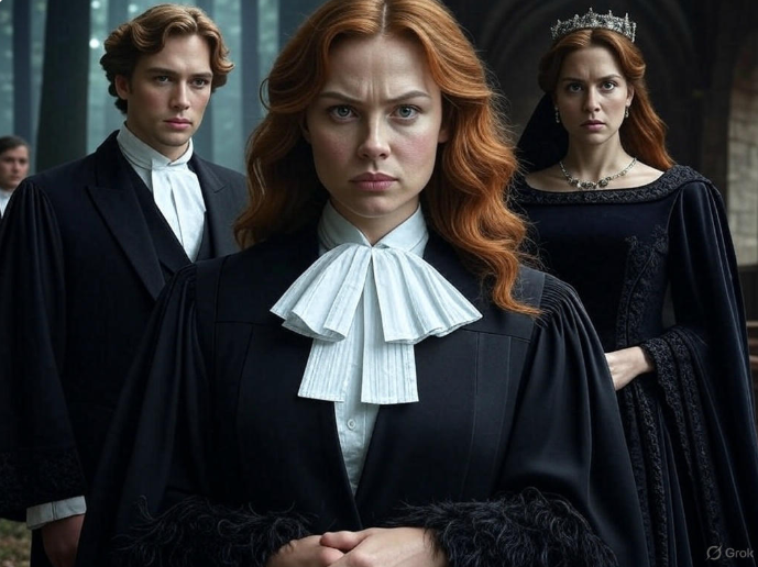Historical drama character standoff 
