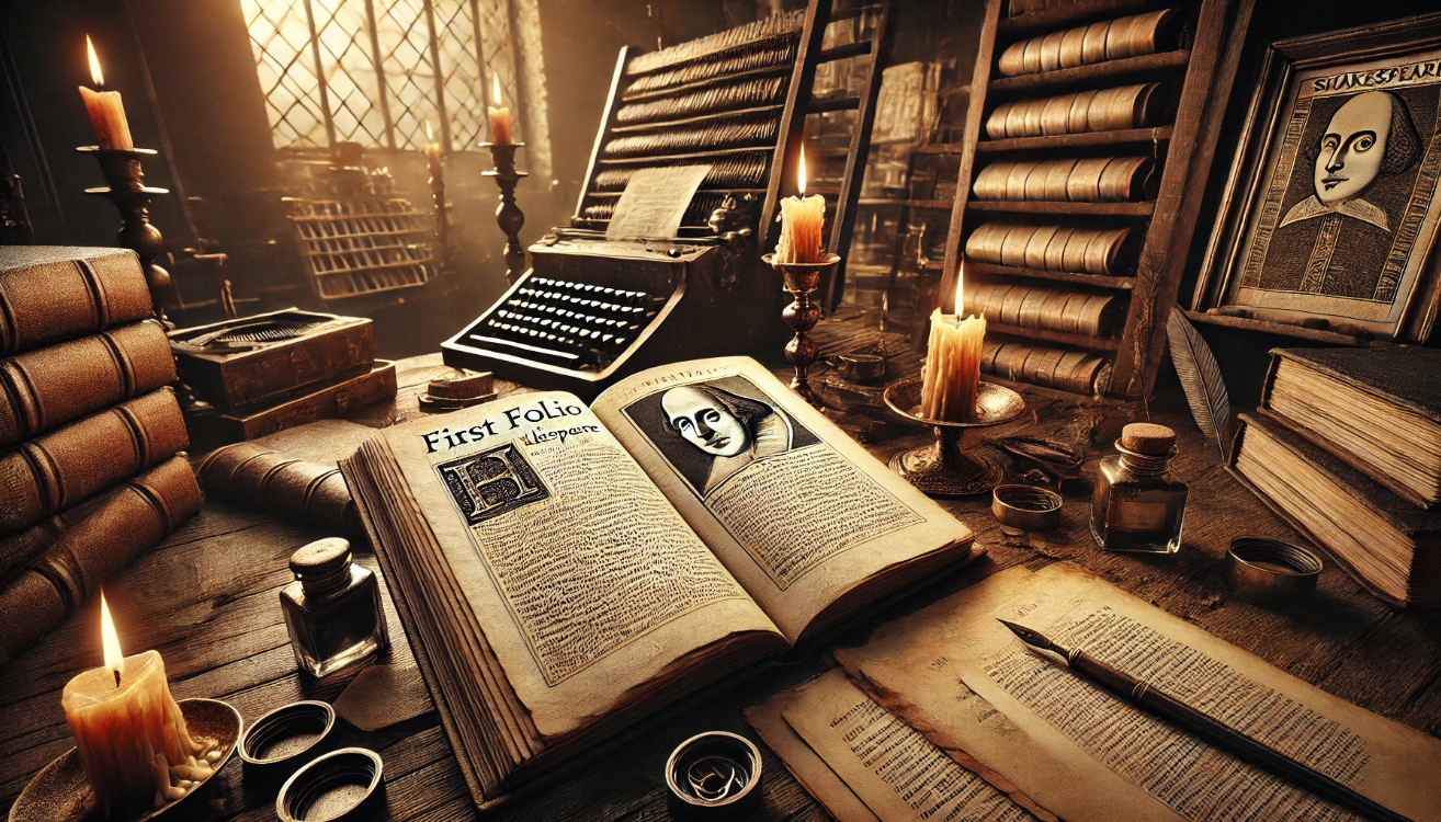 "Shakespeare's study with books"
