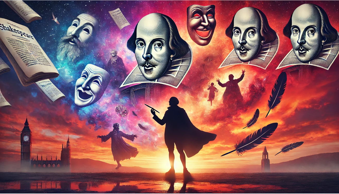 "Shakespearean fantasy with masks"