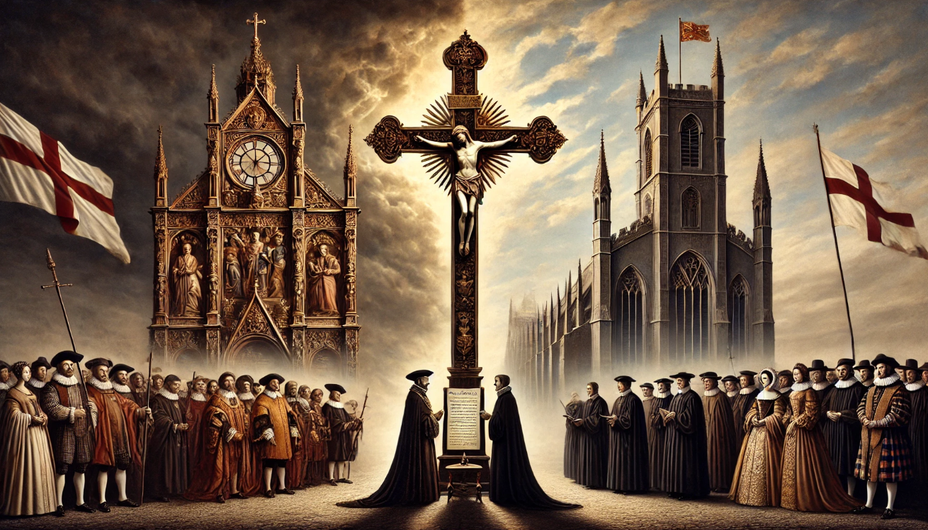 "Religious ceremony with cross"