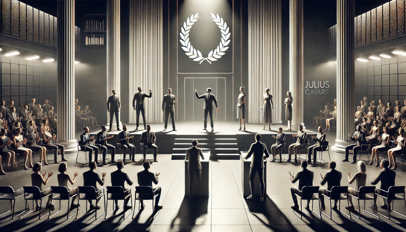 "Modern Julius Caesar performance"