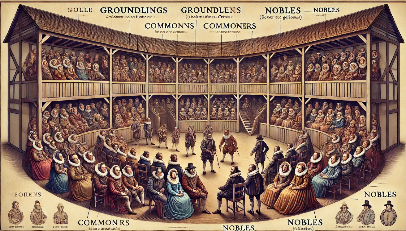 "Elizabethan theater class diagram"