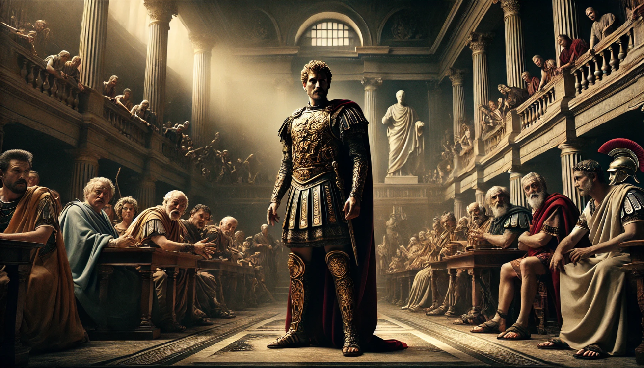 "Roman leader in assembly"