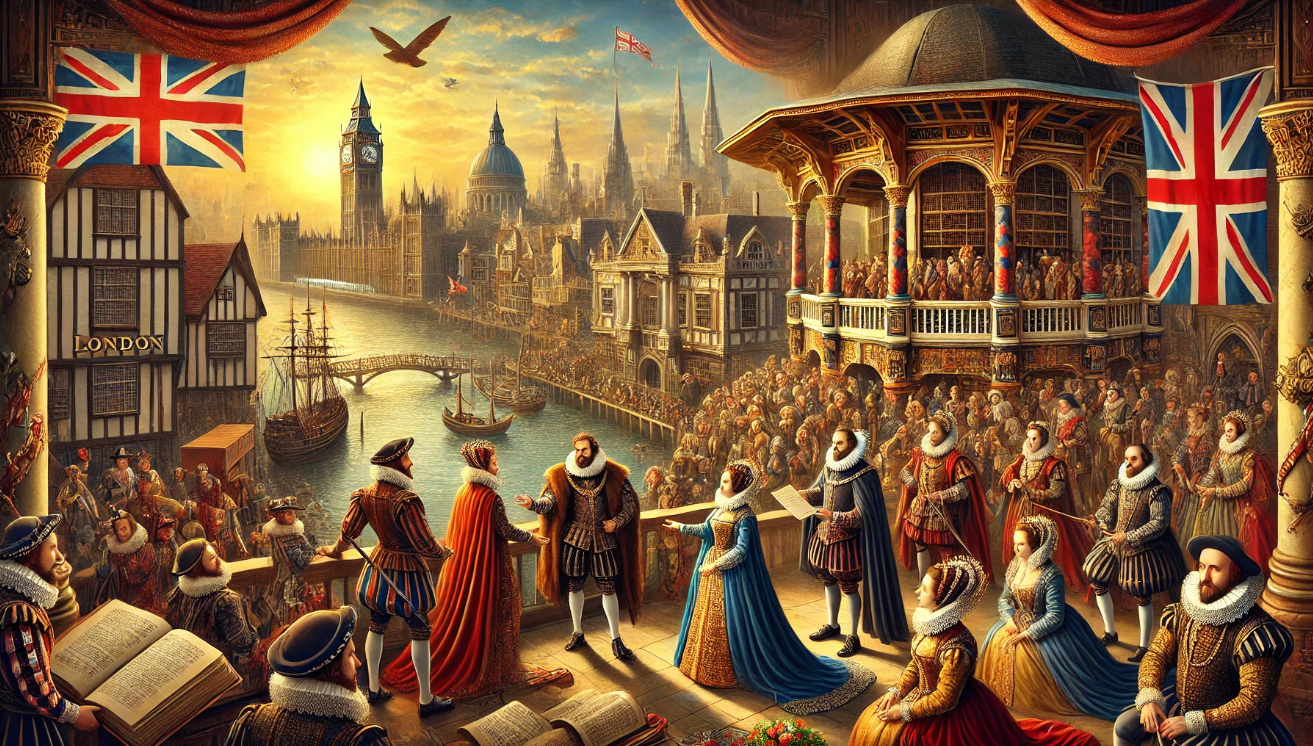 Elizabethan London riverside celebration
