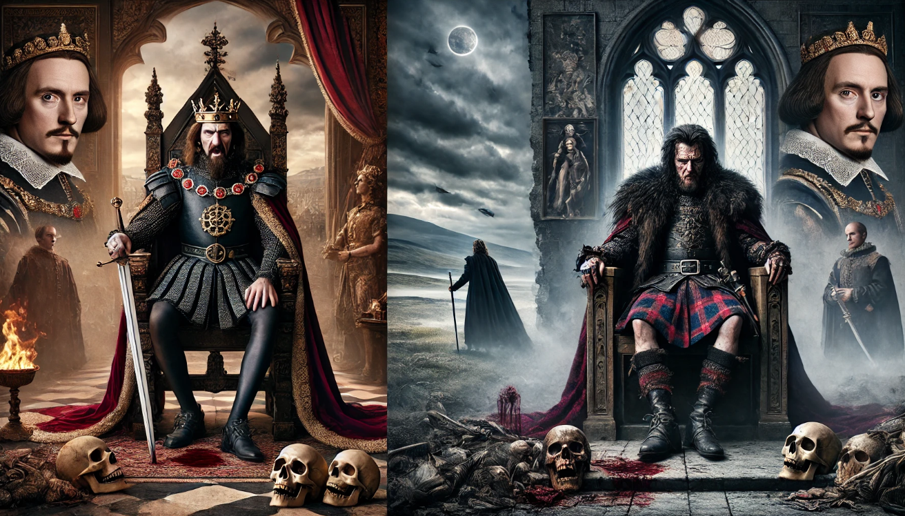Regal thrones with skulls