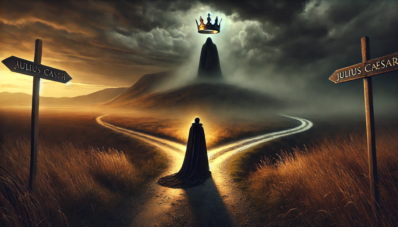 "Mystical figure with crown"