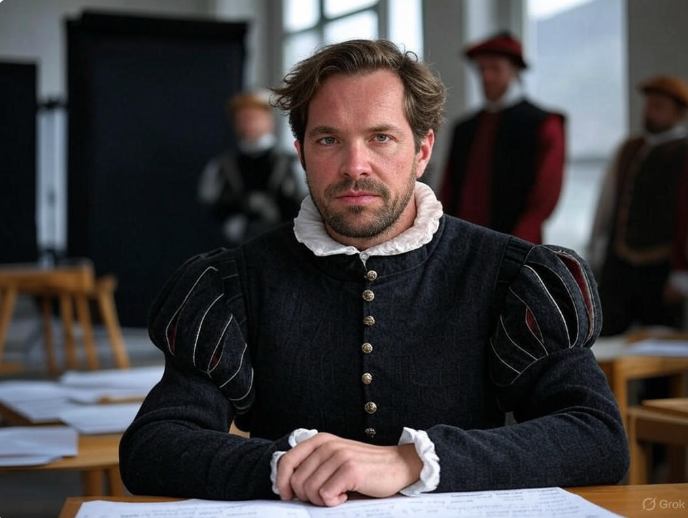 "Man in historical attire"