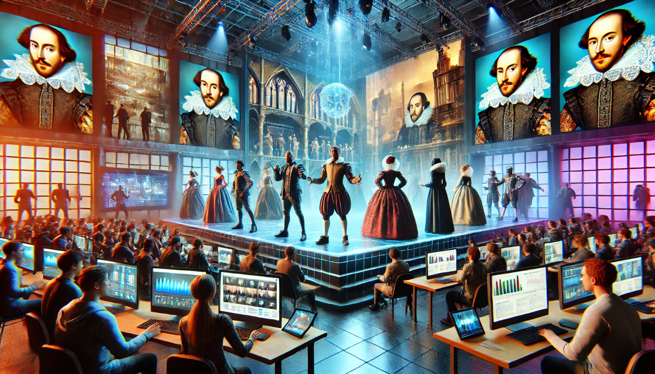 Shakespearean performance meets technology.

