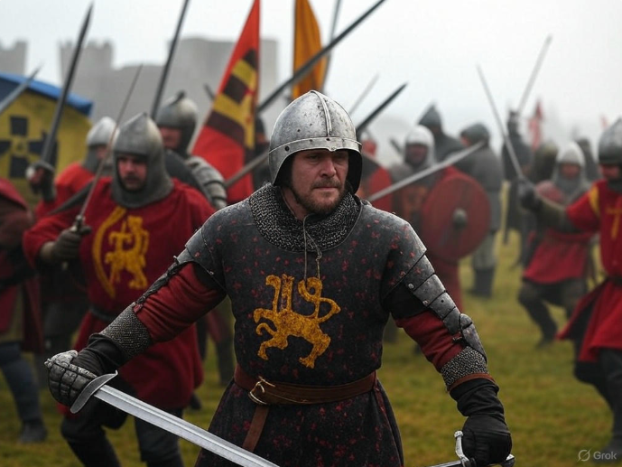 Armored knight with sword