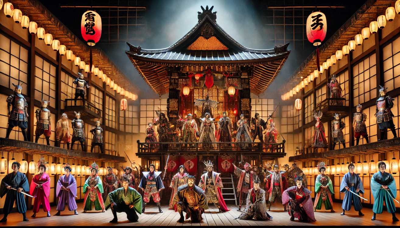 Traditional Japanese theater performance.