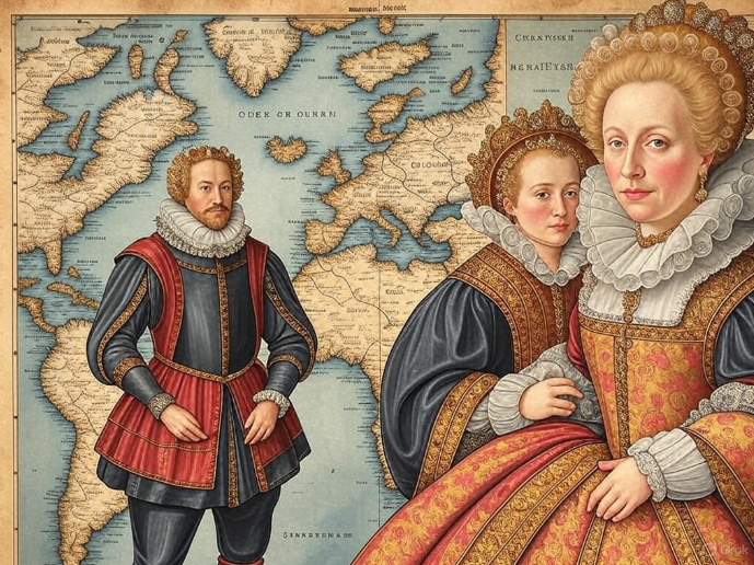 Elizabethan explorers and royalty

