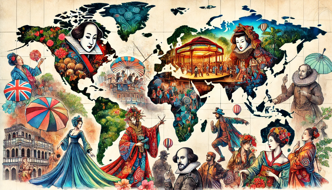 Shakespeare-inspired global map