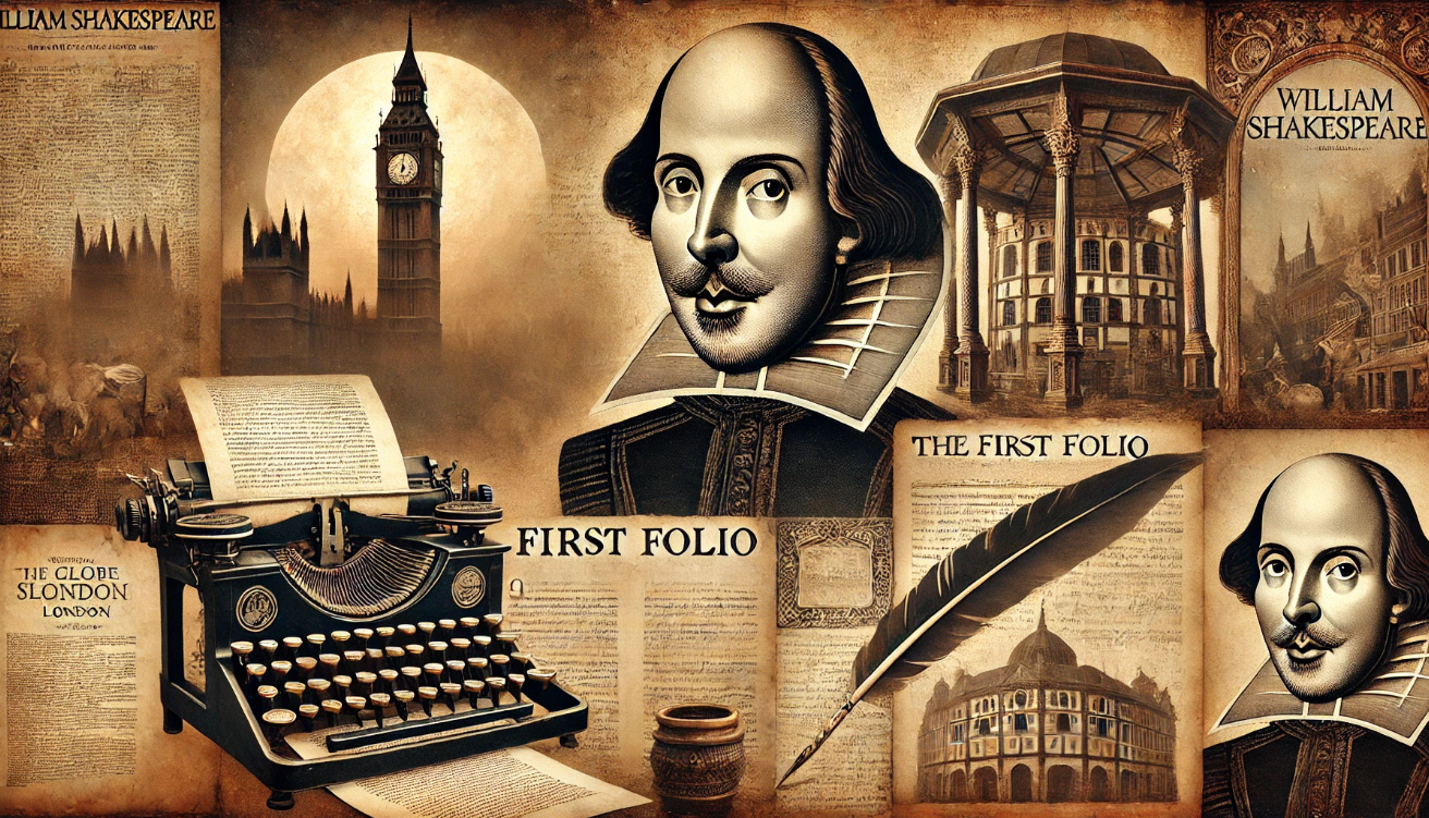 Shakespeare collage vintage elements

