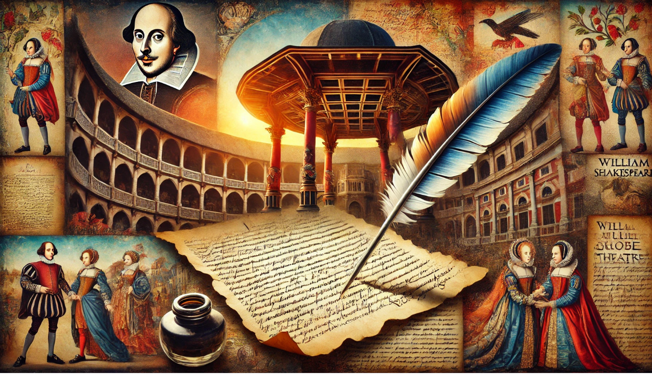 "Shakespeare's Globe Theatre scene"