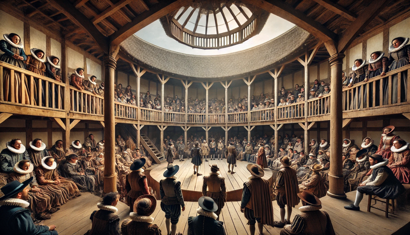 Historical theater with audience