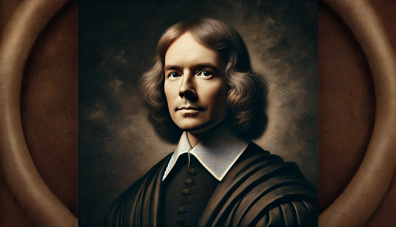 Portrait in leather frame