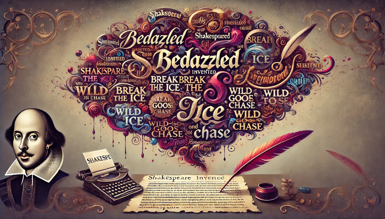 Shakespeare word cloud parchment

