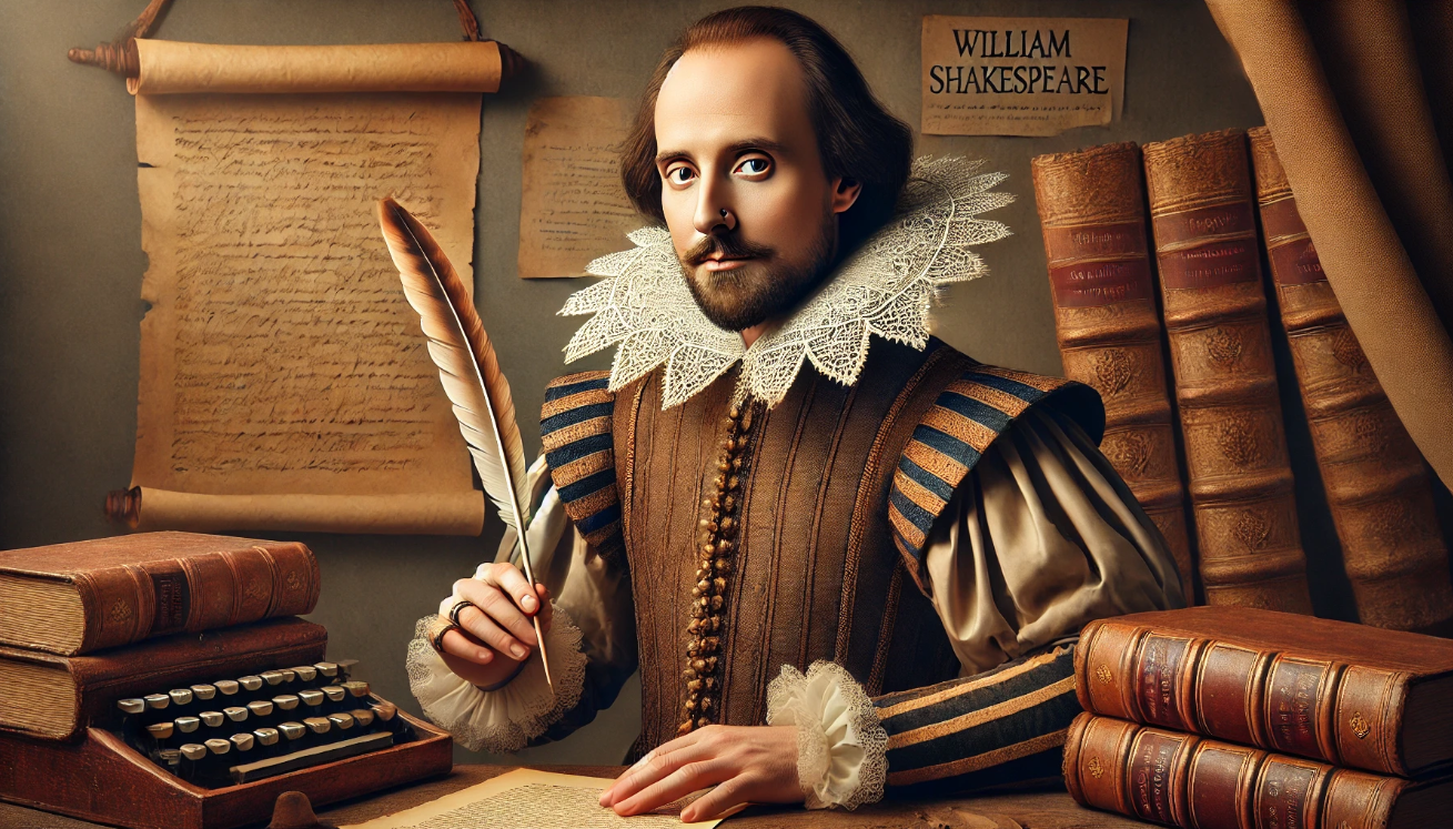 Shakespeare classic portrait quill

