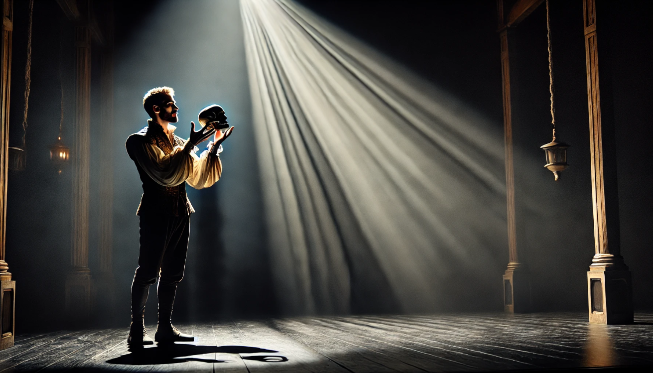 Hamlet soliloquy stage scene

