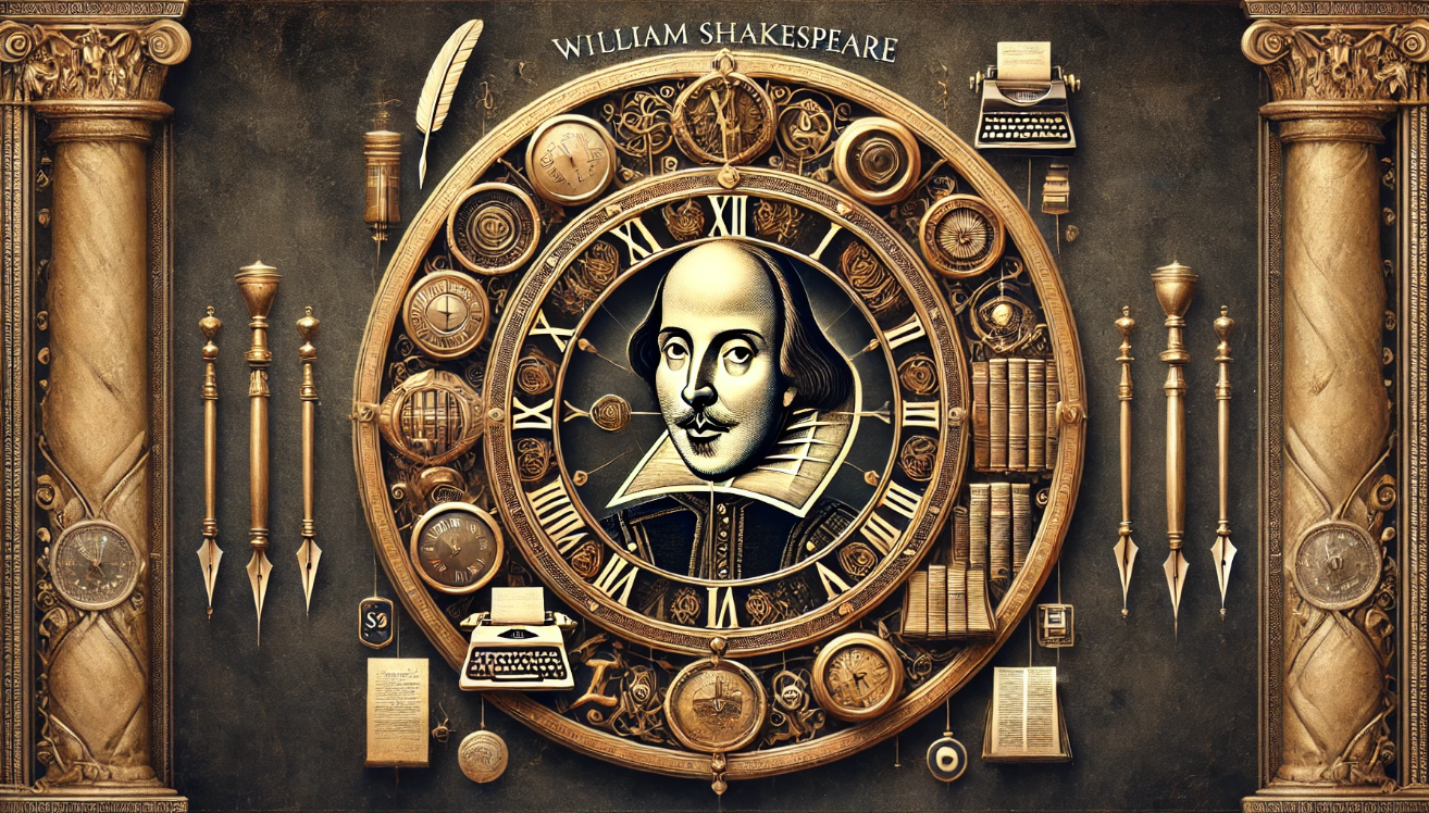 Shakespeare clock symbolizes timelessness

