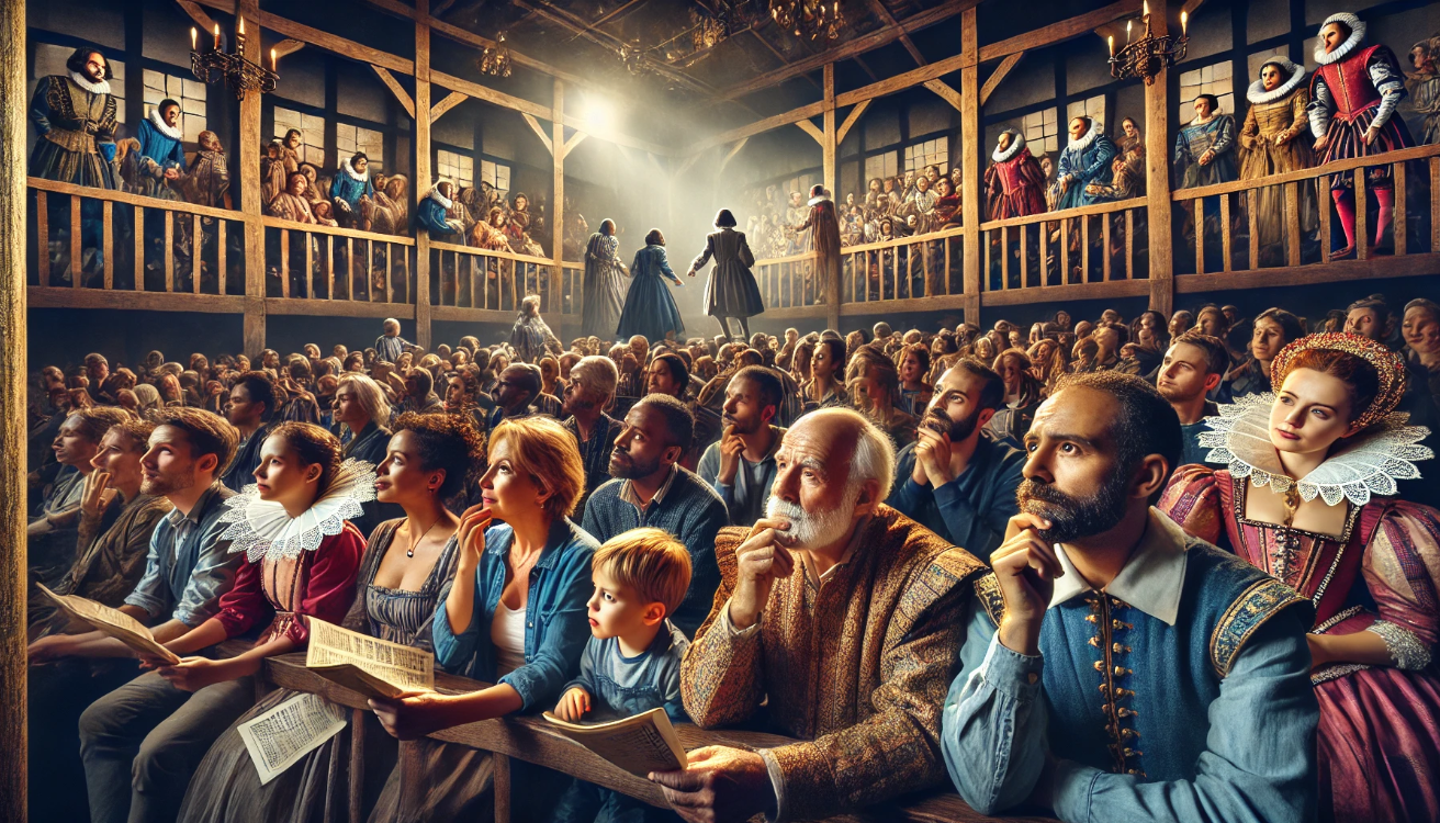 Diverse audience watching Shakespeare

